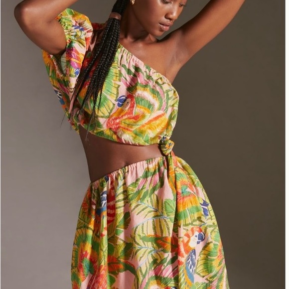 FARM Rio Colorful One-Shoulder Mini Dress - Picture 2 of 8